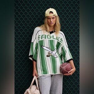 NWT The Wild Collective x FP Movement crochet eagles jersey, size s